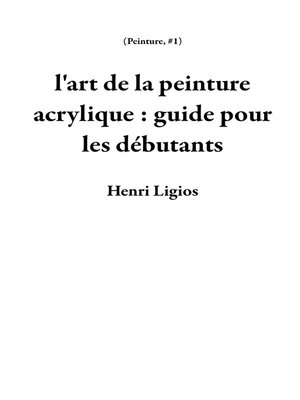 cover image of l'art de la peinture acrylique